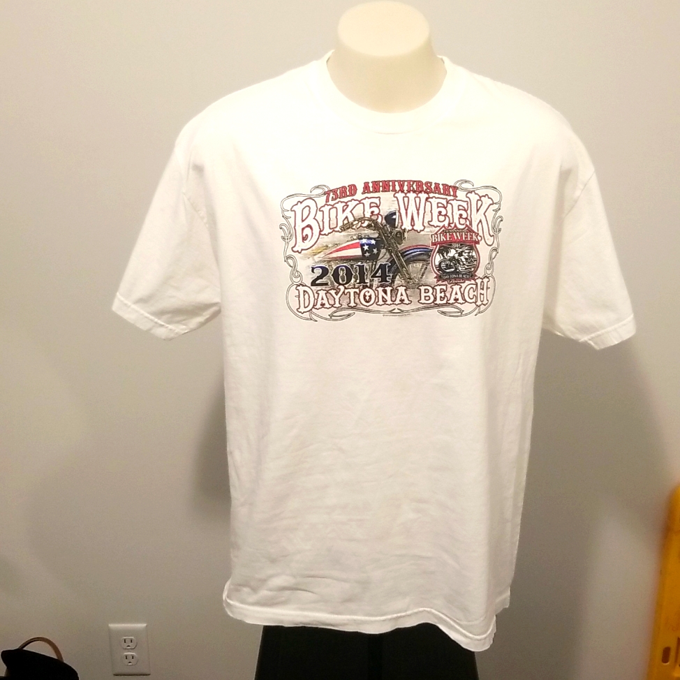 Vintage 2014 Patriotic Bike Week Daytona Beach Tshirt Mens Xl